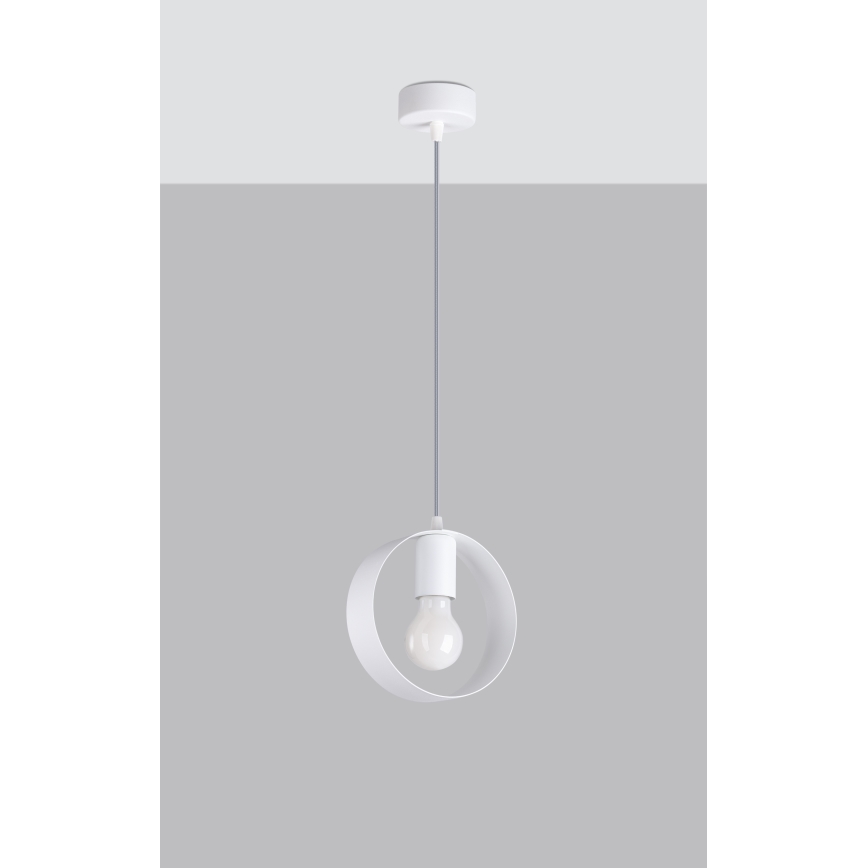 Luster na lanku TITRAN 1xE27/60W/230V biela