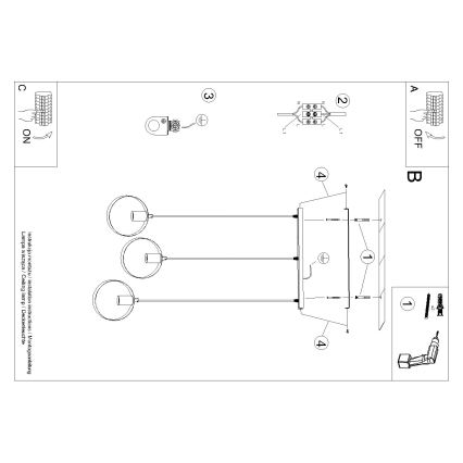 Luster na lanku TITRAN 3xE27/60W/230V biela