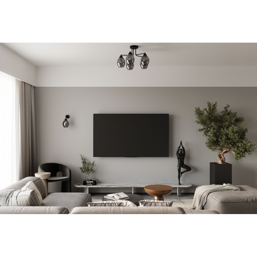 Nástenná lampa FILLAN 1xE27/60W/230V čierna