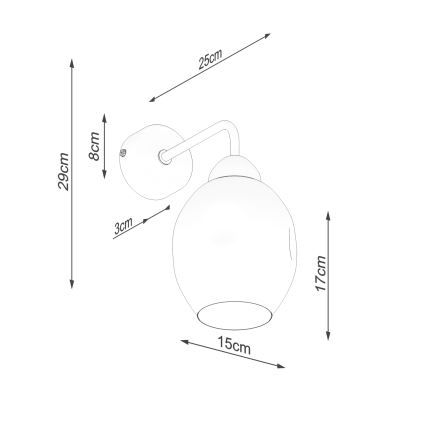 Nástenná lampa FILLAN 1xE27/60W/230V čierna