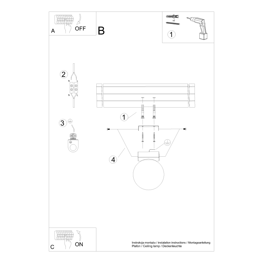 Stropné svietidlo YOLI 1xG9/12W/230V biela
