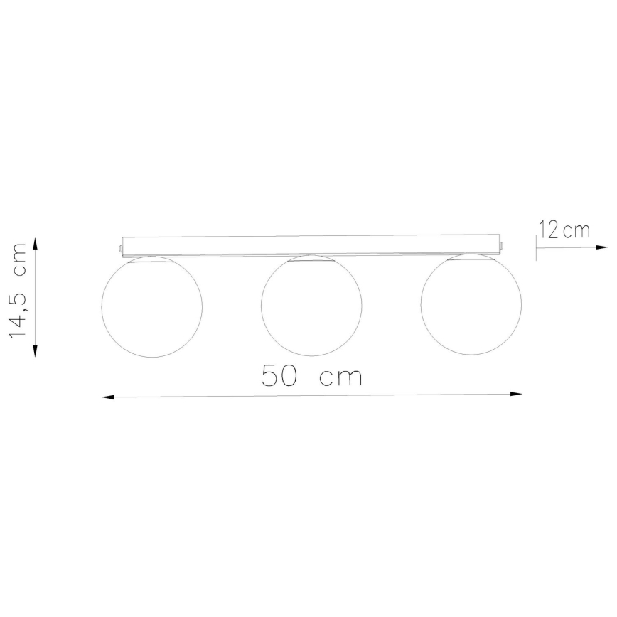 Stropné svietidlo YOLI 3xG9/12W/230V biela