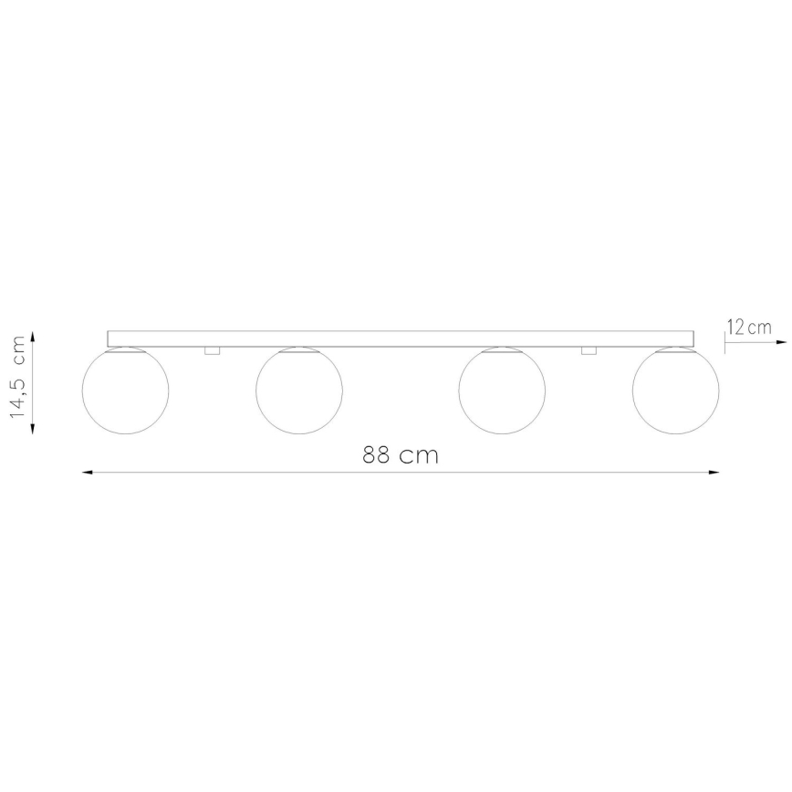 Stropné svietidlo YOLI 4xG9/12W/230V biela