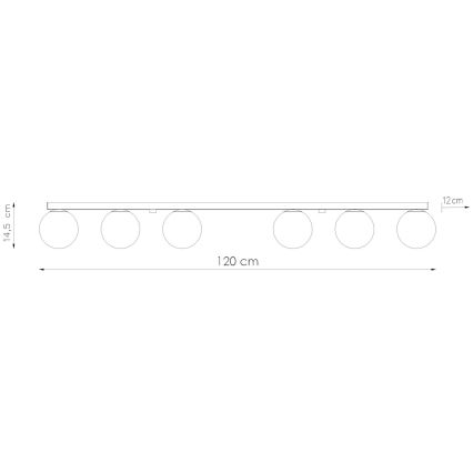 Stropné svietidlo YOLI 6xG9/12W/230V biela