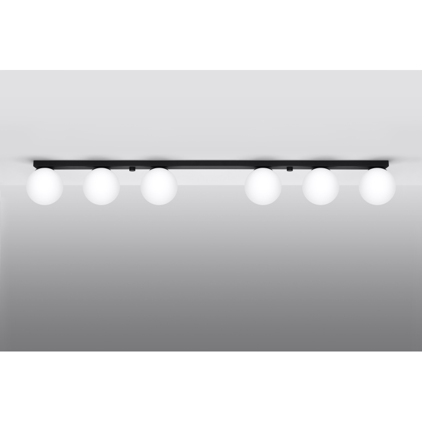 Stropné svietidlo YOLI 6xG9/12W/230V čierna