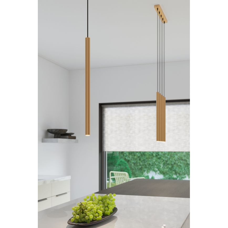 Luster na lanku PASTELO 3xG9/8W/230V zlatá