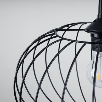 Luster na lanku TSUNO 1xE27/15W/230V čierna