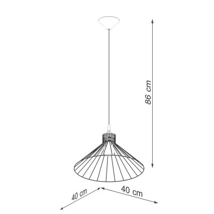 Luster na lanku EDA 1xE27/15W/230V čierna