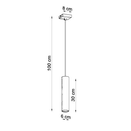 Luster na lanku LAGOS 1xGU10/10W/230V chróm