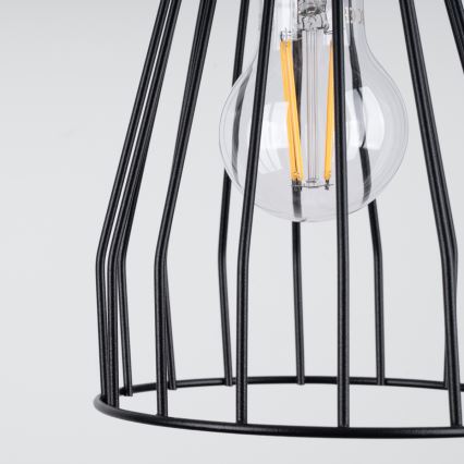 Luster na lanku LEYO 1xE27/15W/230V čierna
