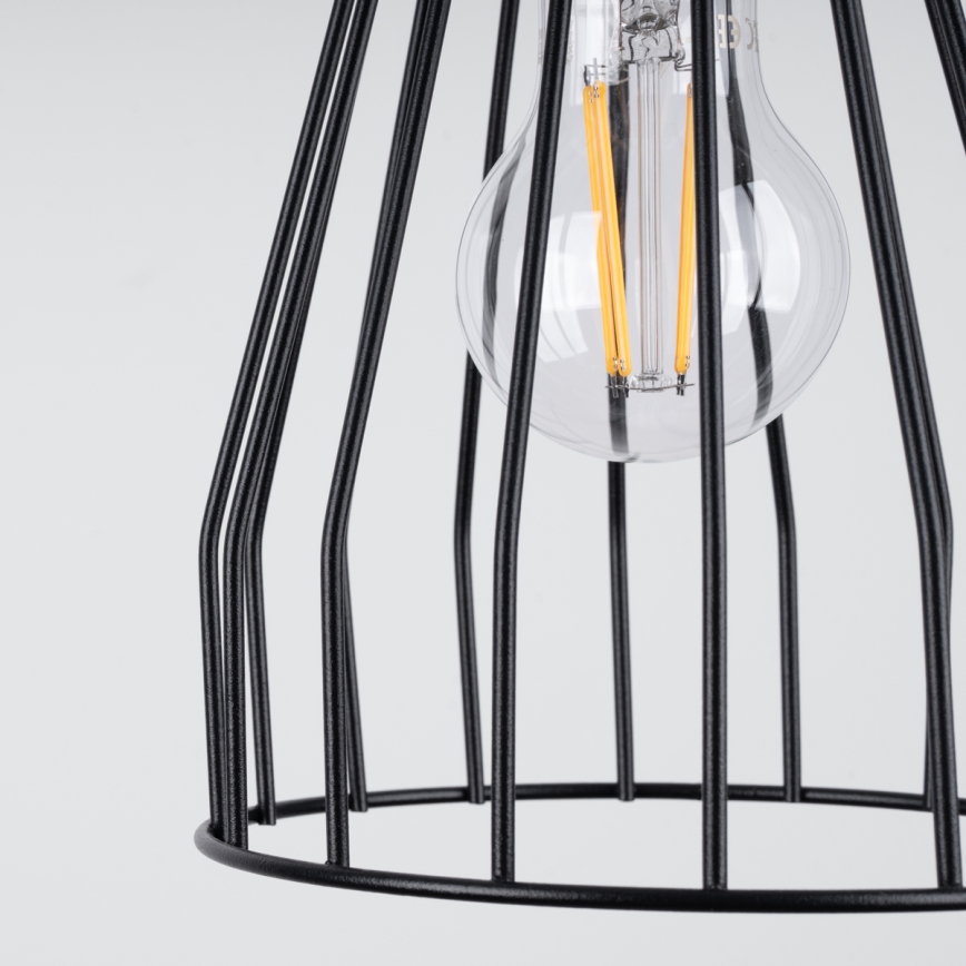 Luster na lanku LEYO 1xE27/15W/230V čierna