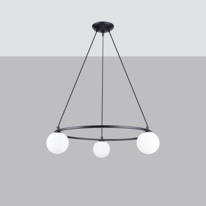 Luster na lanku YOLI 3xG9/8W/230V čierna