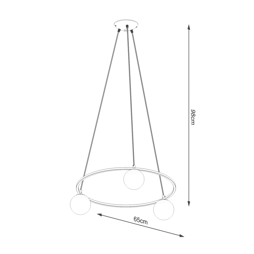 Luster na lanku YOLI 3xG9/8W/230V čierna