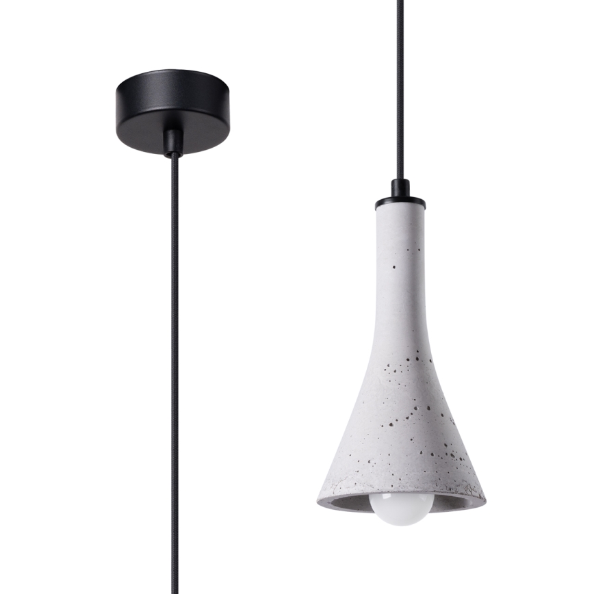 Luster na lanku REA 1xE14/12W/230V betón