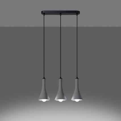 Luster na lanku REA 3xE14/12W/230V betón