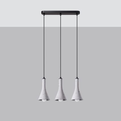 Luster na lanku REA 3xE14/12W/230V betón