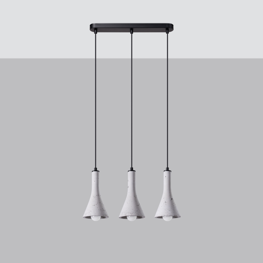 Luster na lanku REA 3xE14/12W/230V betón