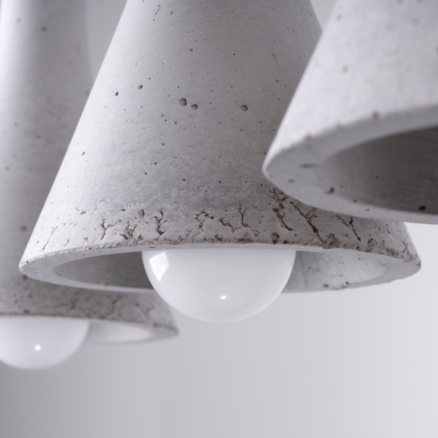 Luster na lanku REA 3xE14/12W/230V betón