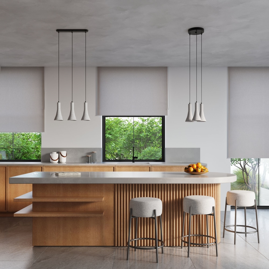 Luster na lanku REA 3xE14/12W/230V betón