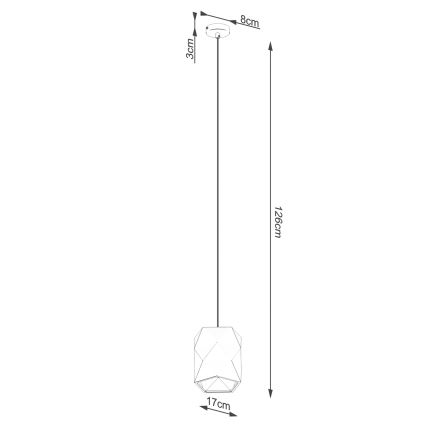 Luster na lanku GOBI 1xE27/15W/230V keramika