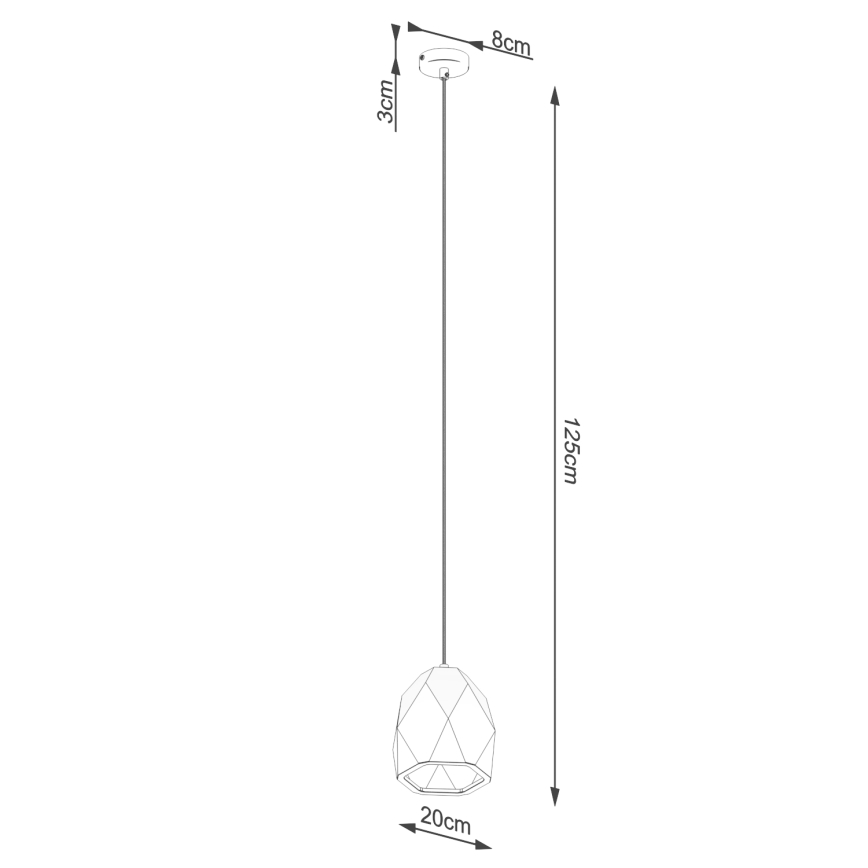 Luster na lanku MINT 1xE27/15W/230V keramika