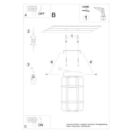 Stropné svietidlo GOTTO 1xE27/15W/230V čierna/buk