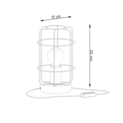 Stolná lampa GOTTO 1xE27/15W/230V čierna/buk