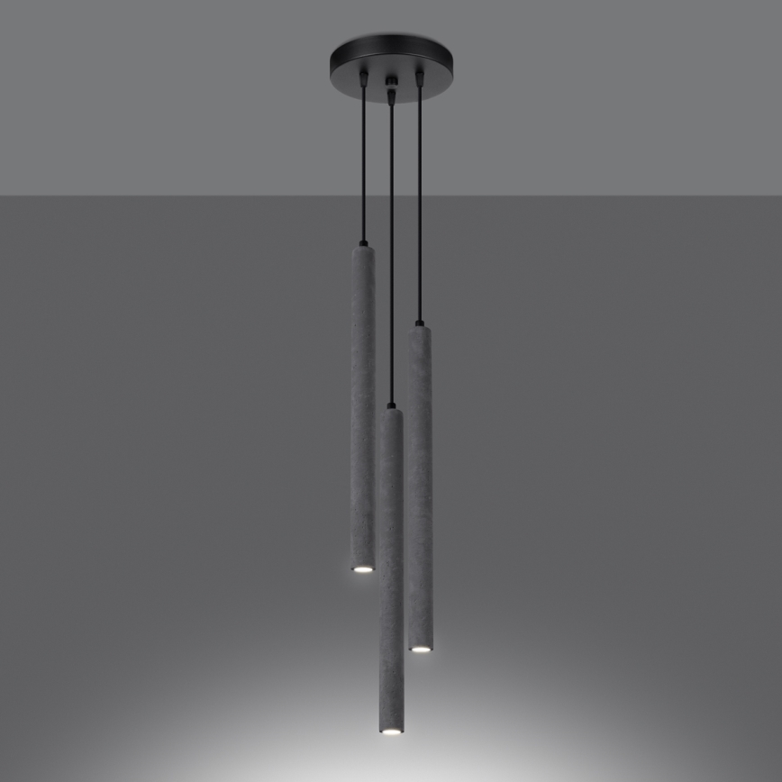 Luster na lanku PASTELO 3xG9/8W/230V betón