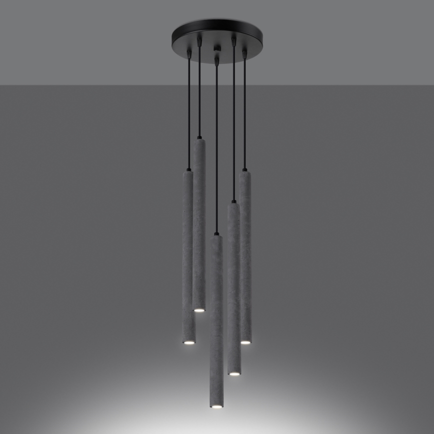 Luster na lanku PASTELO 5xG9/8W/230V betón