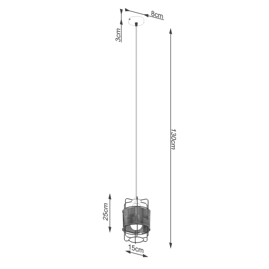 Luster na lanku GIZUR 1xE27/15W/230V