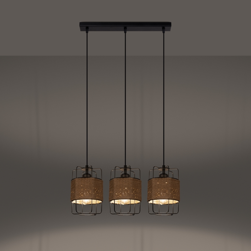 Luster na lanku GIZUR 3xE27/15W/230V