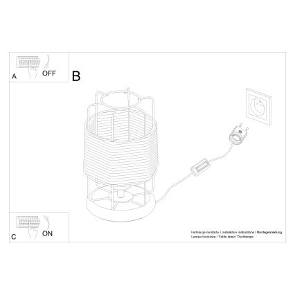 Stolná lampa GIZUR 1xE27/15W/230V