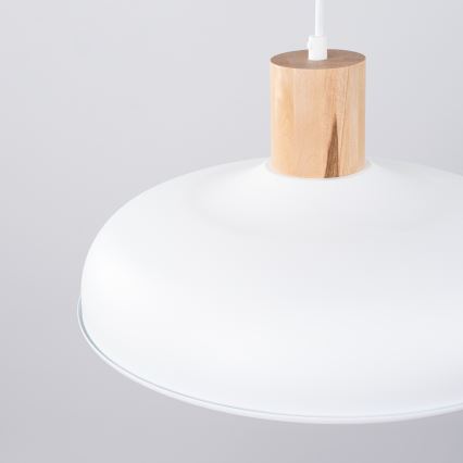 Luster na lanku INDY 1xE27/15W/230V pr. 38 cm biela