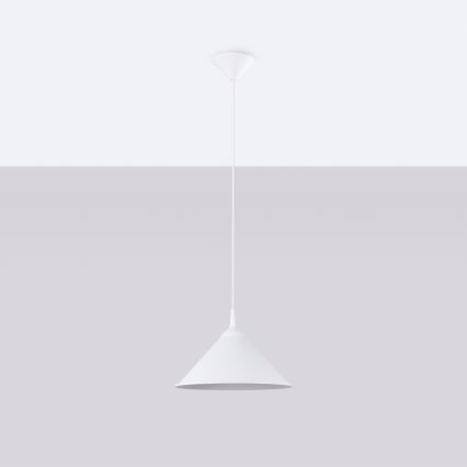 Luster na lanku ZUMA 1xE27/15W/230V pr. 30 cm biela