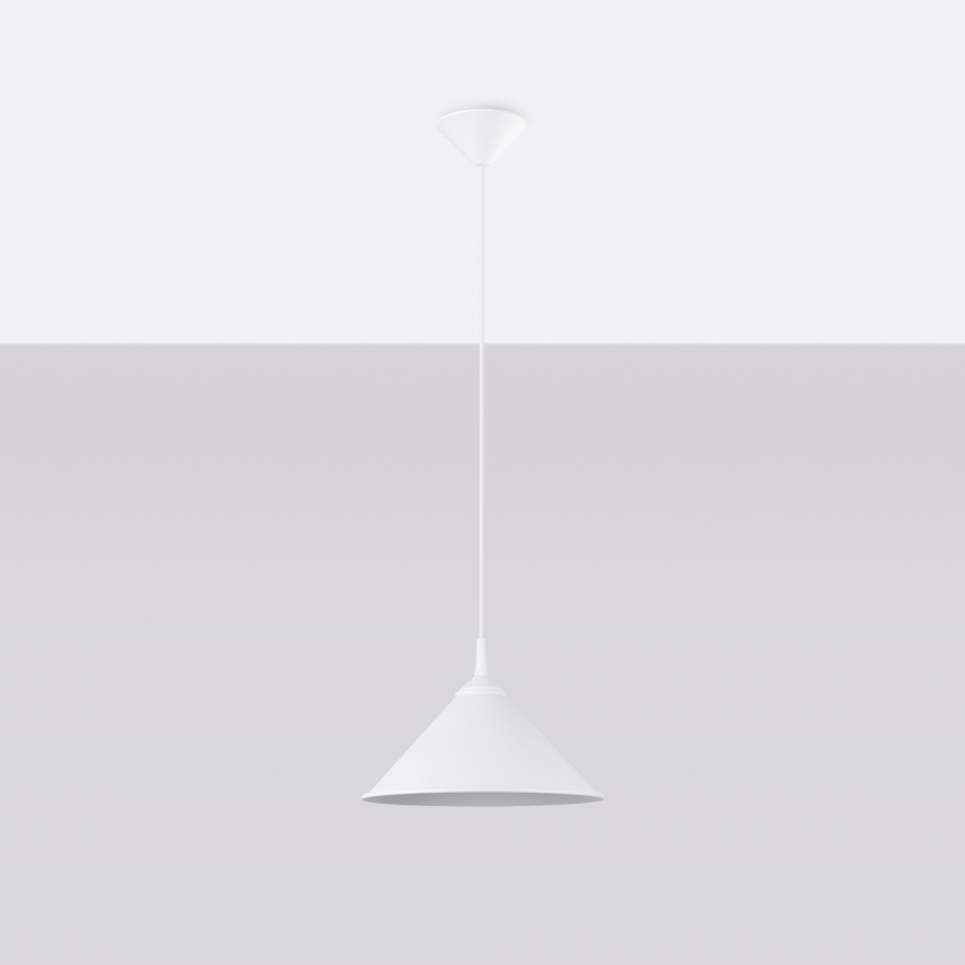 Luster na lanku ZUMA 1xE27/15W/230V pr. 30 cm biela