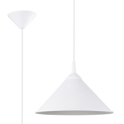 Luster na lanku ZUMA 1xE27/15W/230V pr. 30 cm biela
