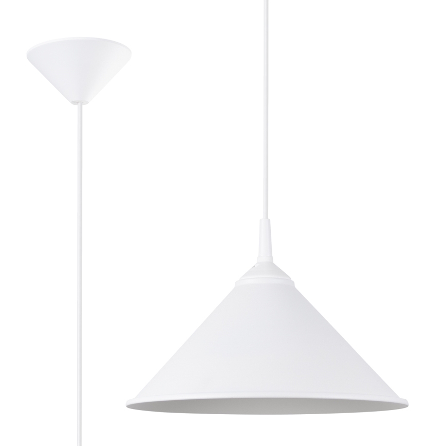 Luster na lanku ZUMA 1xE27/15W/230V pr. 30 cm biela