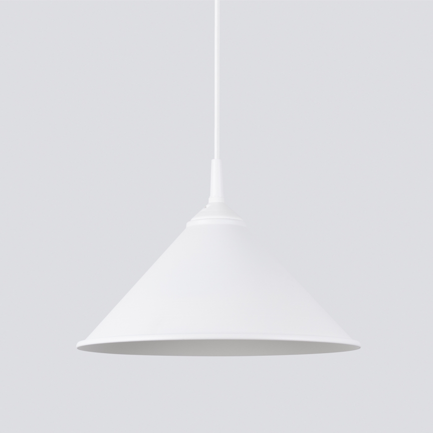 Luster na lanku ZUMA 1xE27/15W/230V pr. 30 cm biela