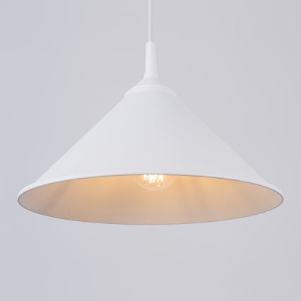 Luster na lanku ZUMA 1xE27/15W/230V pr. 30 cm biela
