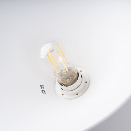 Luster na lanku ZUMA 1xE27/15W/230V pr. 30 cm biela