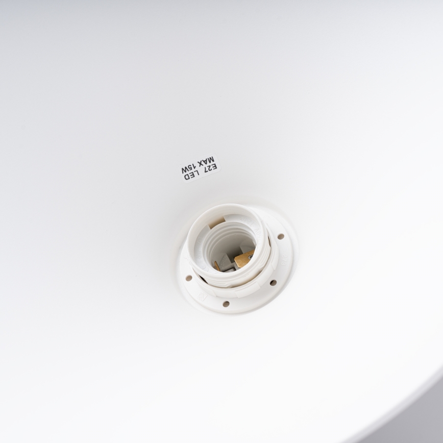 Luster na lanku ZUMA 1xE27/15W/230V pr. 30 cm biela
