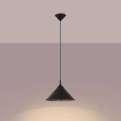 Luster na lanku ZUMA 1xE27/15W/230V pr. 30 cm čierna