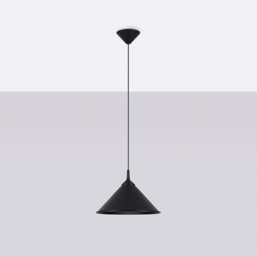 Luster na lanku ZUMA 1xE27/15W/230V pr. 30 cm čierna