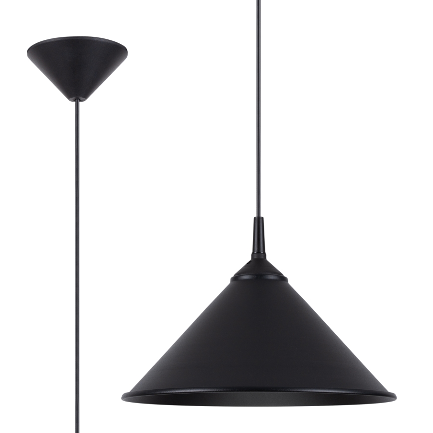 Luster na lanku ZUMA 1xE27/15W/230V pr. 30 cm čierna