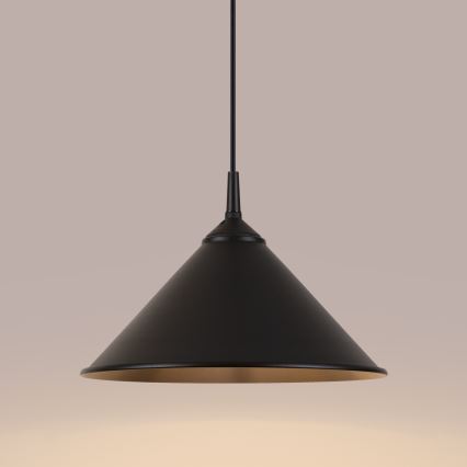 Luster na lanku ZUMA 1xE27/15W/230V pr. 30 cm čierna