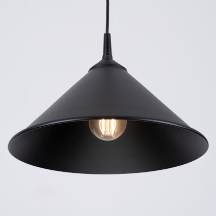Luster na lanku ZUMA 1xE27/15W/230V pr. 30 cm čierna