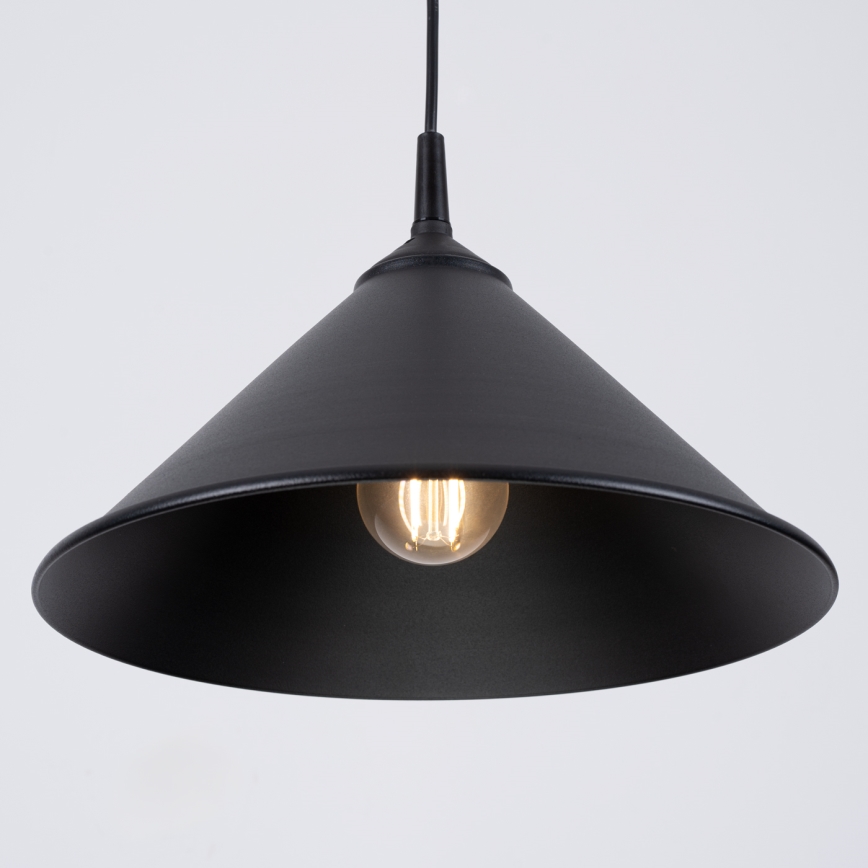 Luster na lanku ZUMA 1xE27/15W/230V pr. 30 cm čierna