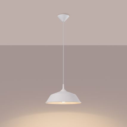 Luster na lanku FRIKA 1xE27/15W/230V pr. 34 cm biela