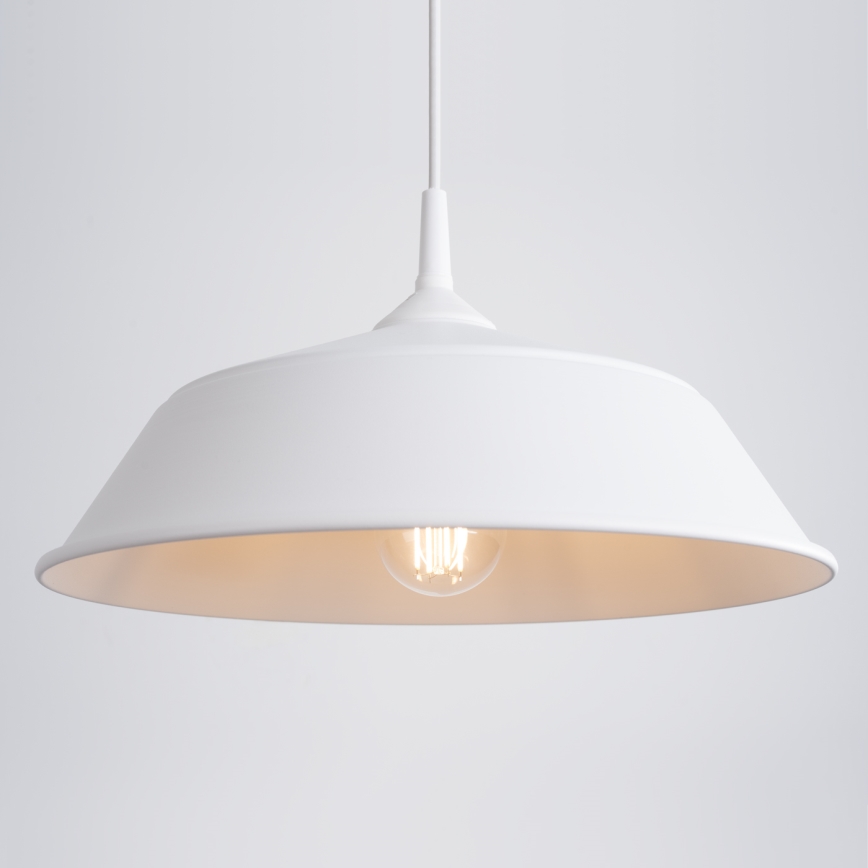 Luster na lanku FRIKA 1xE27/15W/230V pr. 34 cm biela