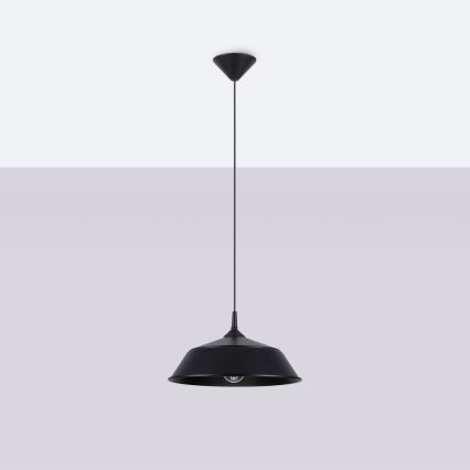 Luster na lanku FRIKA 1xE27/15W/230V pr. 34 cm čierna